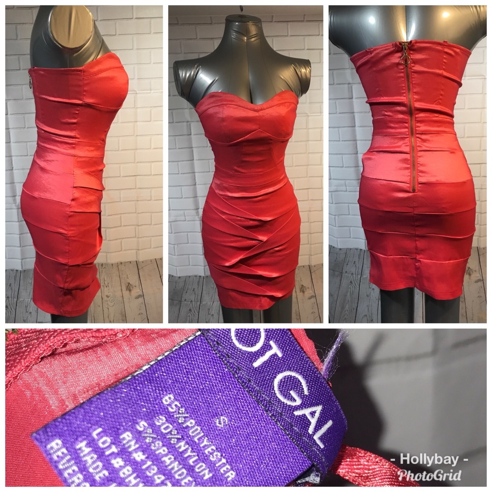 Wet Seal Pink Taffeta Dress size Small PRICE DROP